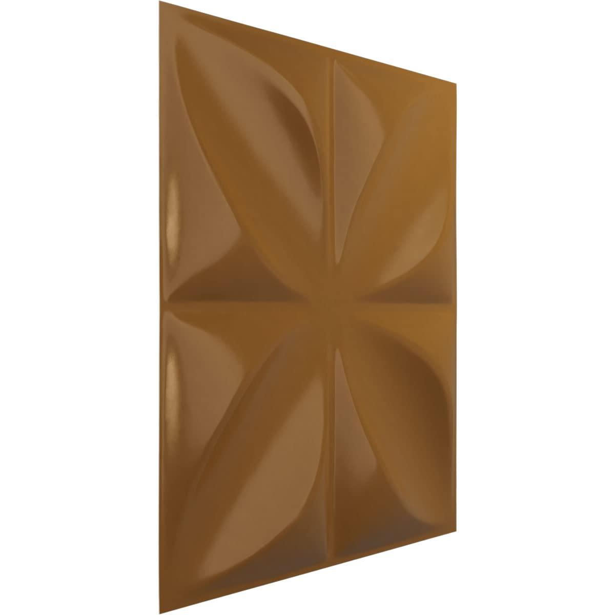 imageEkena Millwork WP12X12HEWH 11 78quotW x 11 78quotH Helene EnduraWall Decorative 3D Wall Panel Covers 098 Sq Ft  WhiteVintage Gold