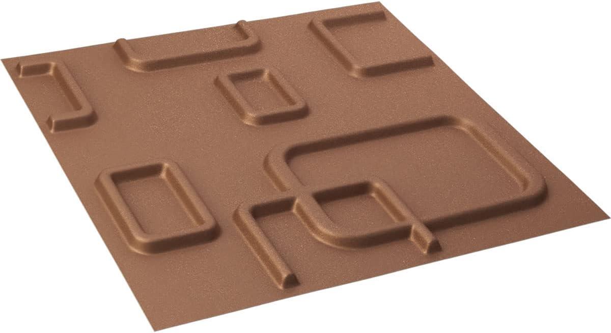 imageEkena Millwork WP12X12OSWH 11 78quotW x 11 78quotH Oslo EnduraWall Decorative 3D Wall Panel Covers 098 Sq FtAged Copper