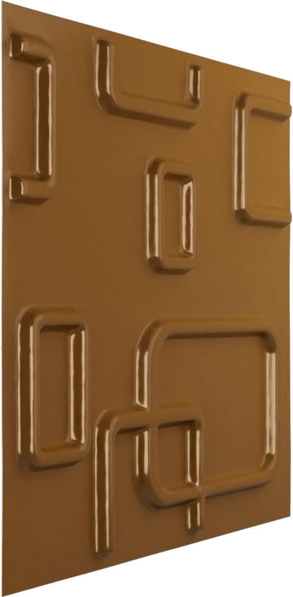 imageEkena Millwork WP12X12OSWH 11 78quotW x 11 78quotH Oslo EnduraWall Decorative 3D Wall Panel Covers 098 Sq FtVintage Gold