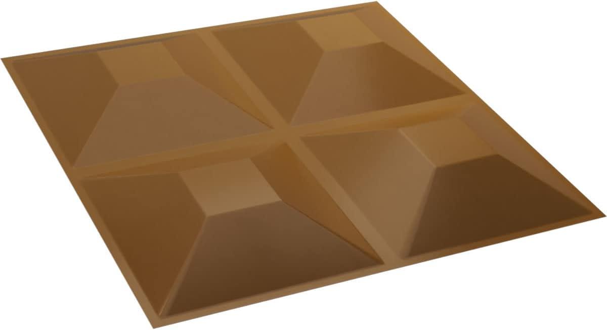 imageEkena Millwork WP12X12SWWH 11 78quotW x 11 78quotH Swindon EnduraWall Decorative 3D Wall Panel Covers 098 Sq FtVintage Gold
