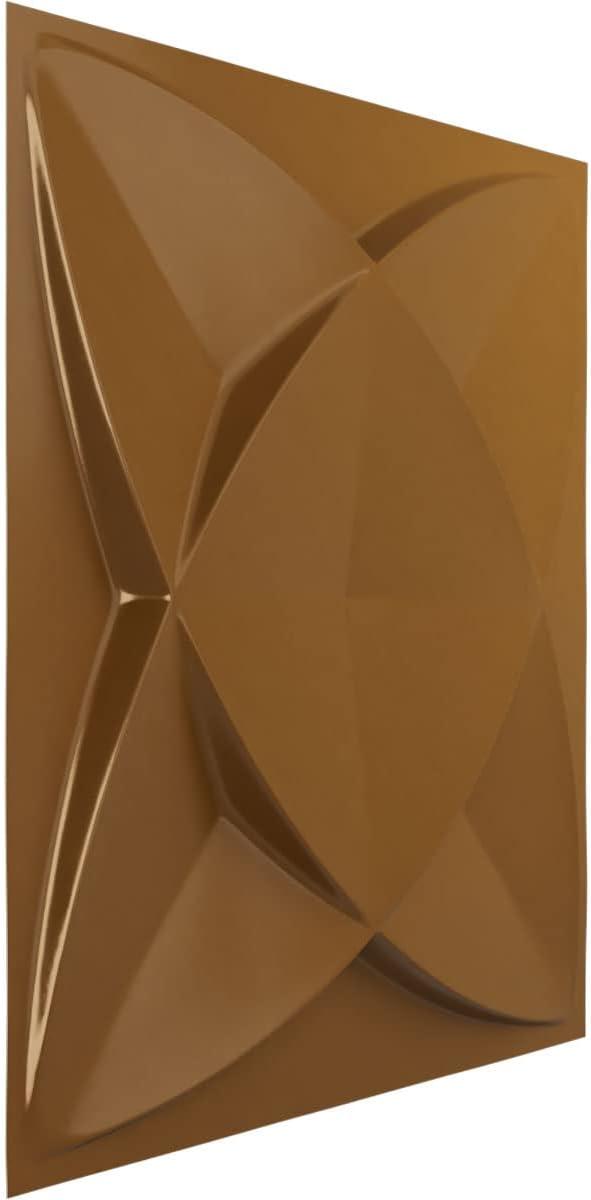 imageEkena Millwork WP12X12SWWH 11 78quotW x 11 78quotH Swindon EnduraWall Decorative 3D Wall Panel Covers 098 Sq FtVintage Gold