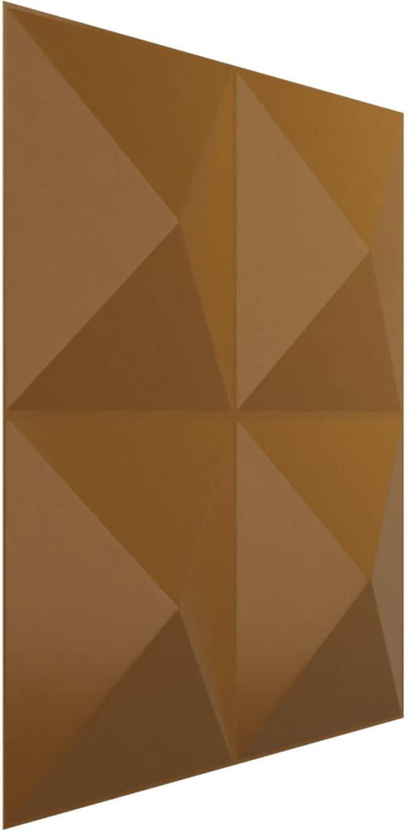 imageEkena Millwork WP12X12TIWH 11 78quotW x 11 78quotH Tirana EnduraWall Decorative 3D Wall Panel Covers 098 Sq Ft WhiteVintage Gold