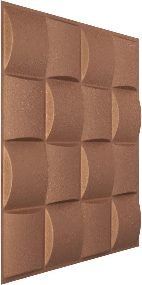 imageEkena Millwork WP20X20BAWH 19 58quotW x 19 58quotH Baile EnduraWall Decorative 3D Wall Panel Covers 267 Sq FtAged Copper