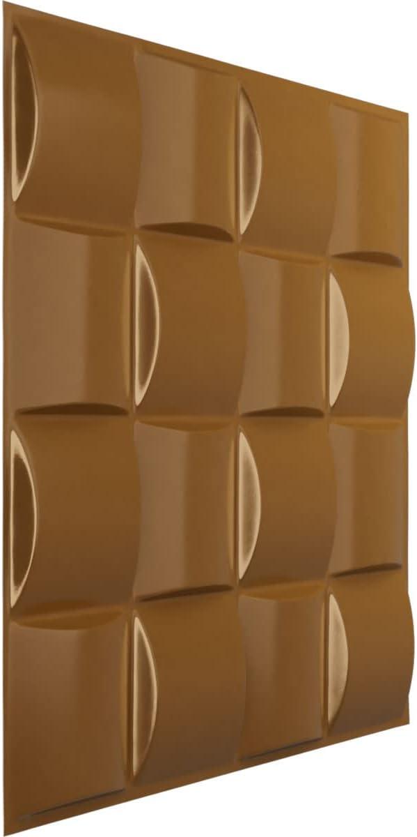 imageEkena Millwork WP20X20BAWH 19 58quotW x 19 58quotH Baile EnduraWall Decorative 3D Wall Panel Covers 267 Sq FtVintage Gold