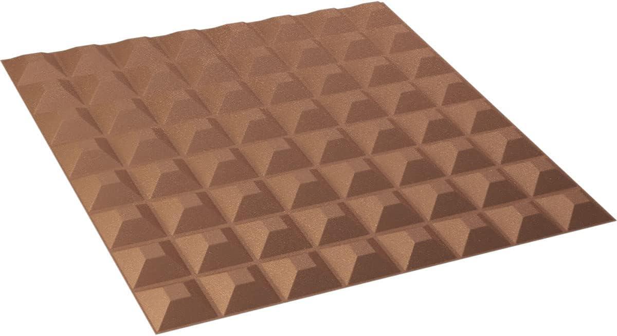 imageEkena Millwork WP20X20BRWH 19 58quotW x 19 58quotH Bradford EnduraWall Decorative 3D Wall Panel Covers 267 Sq FtAged Copper