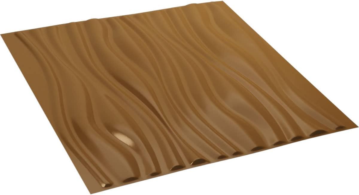 imageEkena Millwork WP20X20LEWH 19 58quotW x 19 58quotH Leandros EnduraWall Decorative 3D Wall Panel Covers 267 Sq Ft  WhiteVintage Gold