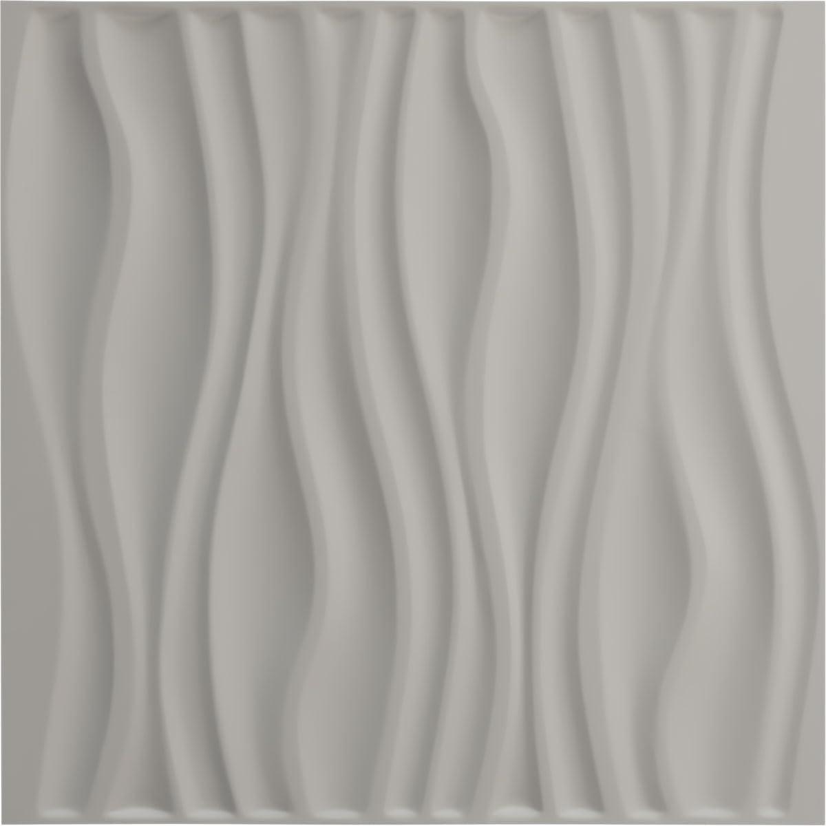 imageEkena Millwork WP20X20LEWH 19 58quotW x 19 58quotH Leandros EnduraWall Decorative 3D Wall Panel Covers 267 Sq Ft  WhiteVintage Gold