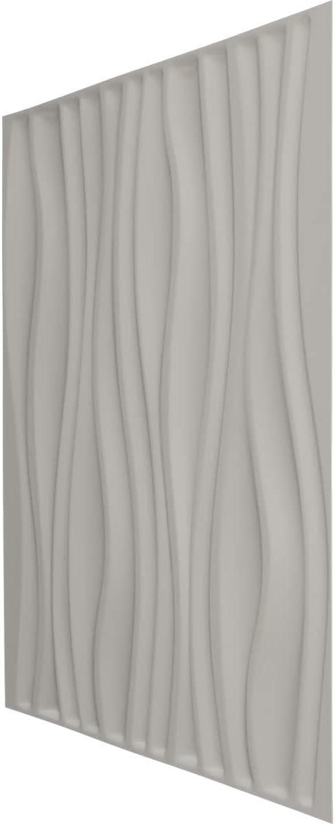 imageEkena Millwork WP20X20LEWH 19 58quotW x 19 58quotH Leandros EnduraWall Decorative 3D Wall Panel Covers 267 Sq Ft  WhiteVintage Gold