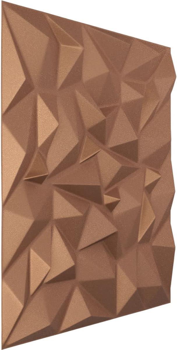 imageEkena Millwork WP20X20LTWH 19 58quotW x 19 58quotH Leto EnduraWall Decorative 3D Wall Panel Covers 267 Sq FtAged Copper