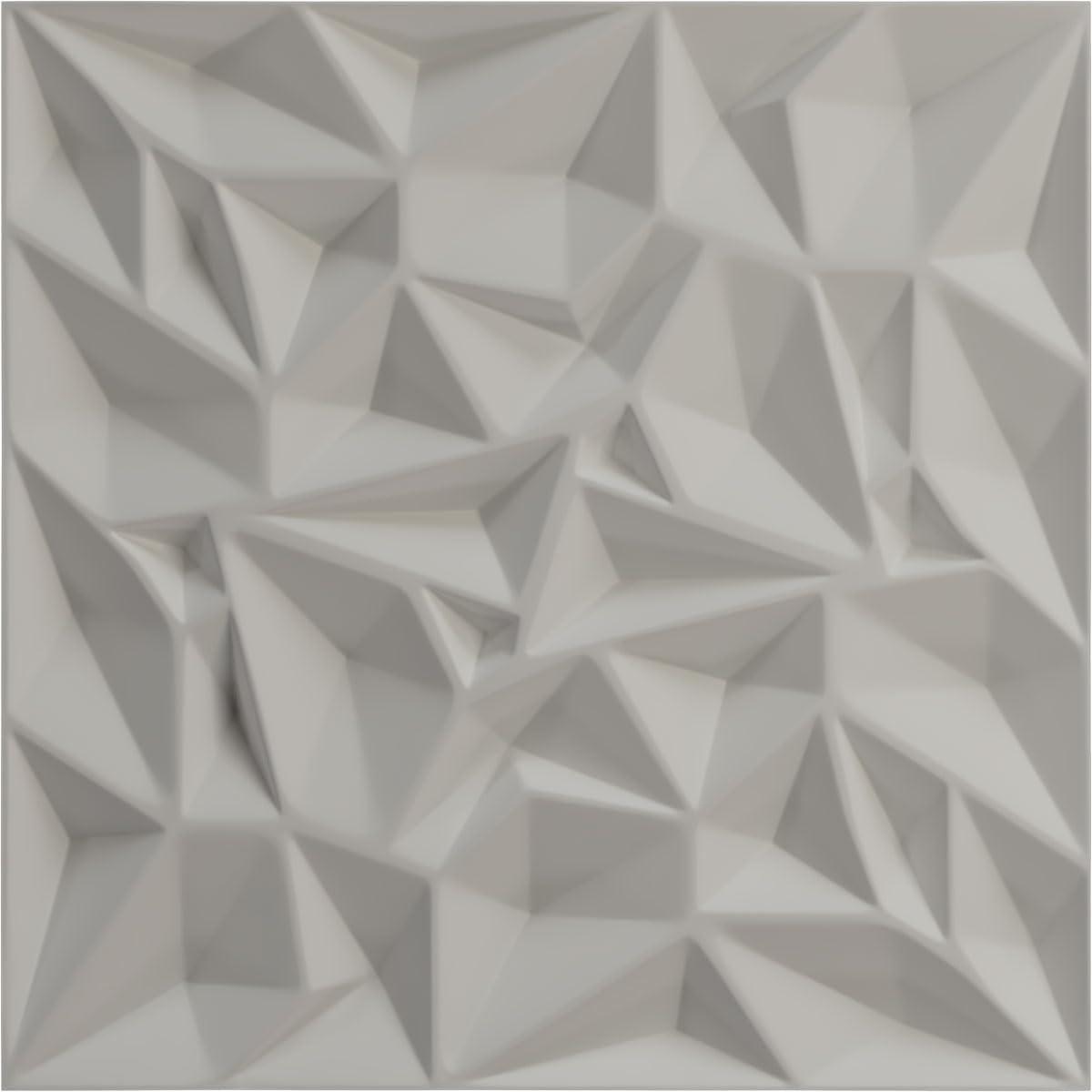 imageEkena Millwork WP20X20LTWH 19 58quotW x 19 58quotH Leto EnduraWall Decorative 3D Wall Panel Covers 267 Sq FtAged Metallic Rust