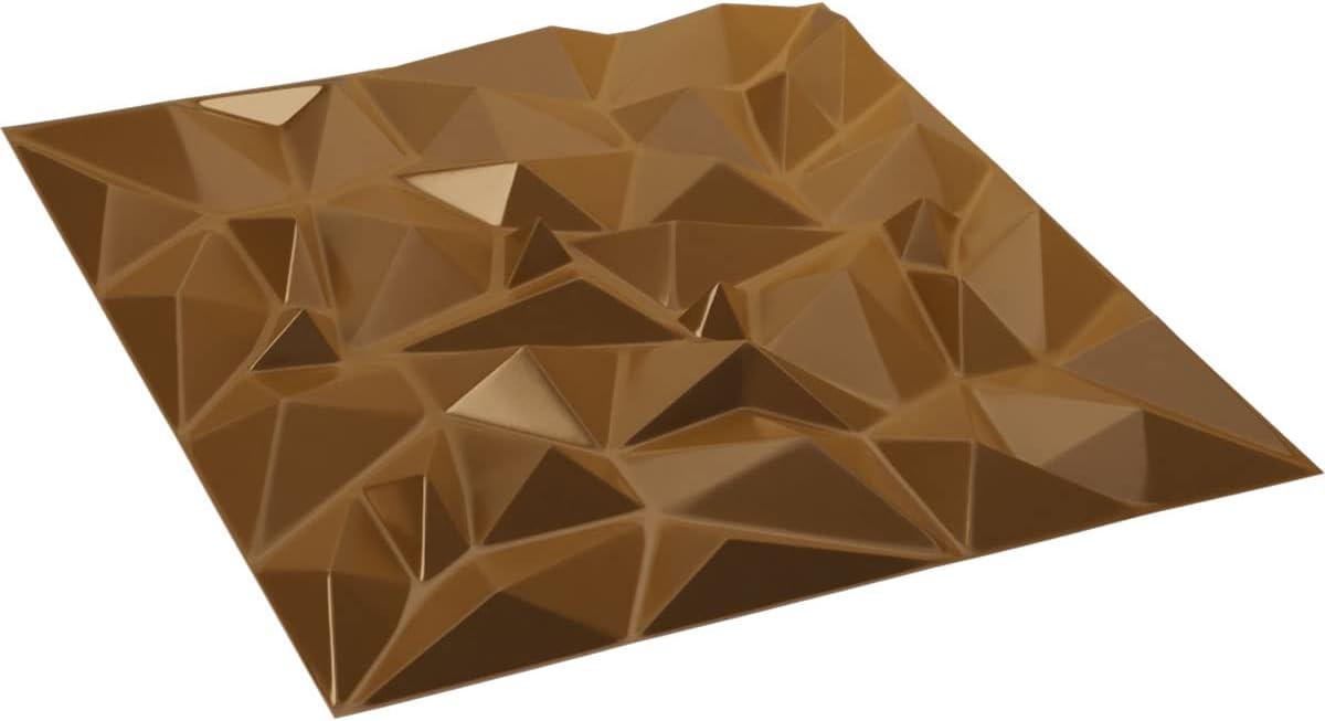 imageEkena Millwork WP20X20LTWH 19 58quotW x 19 58quotH Leto EnduraWall Decorative 3D Wall Panel Covers 267 Sq FtVintage Gold