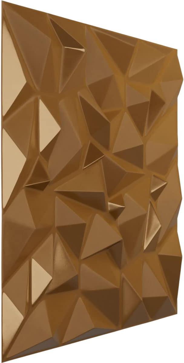 imageEkena Millwork WP20X20LTWH 19 58quotW x 19 58quotH Leto EnduraWall Decorative 3D Wall Panel Covers 267 Sq FtVintage Gold