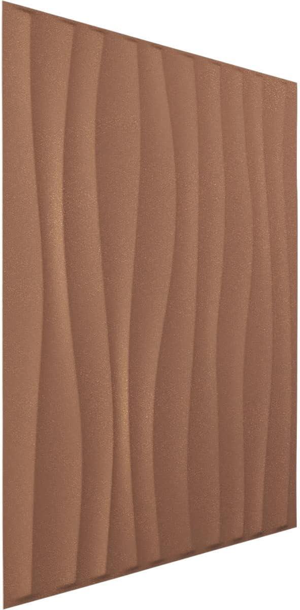 imageEkena Millwork WP20X20SOWH 19 58quotW x 19 58quotH Shoreline EnduraWall Decorative 3D Wall Panel Covers 267 Sq FtAged Copper
