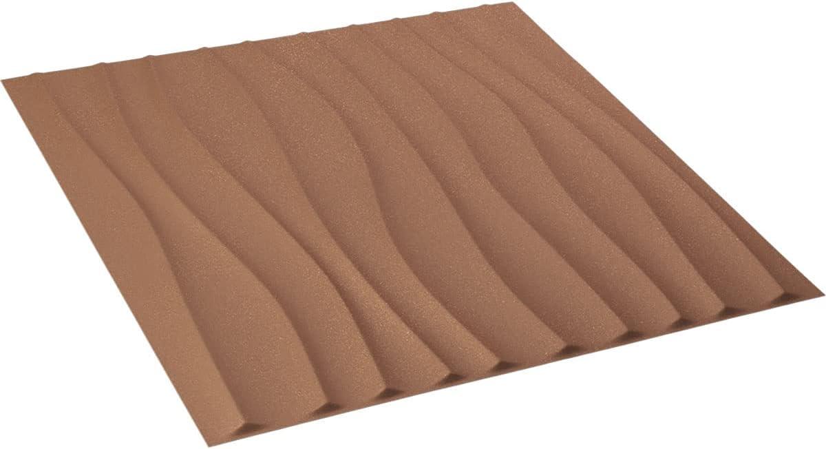 imageEkena Millwork WP20X20SOWH 19 58quotW x 19 58quotH Shoreline EnduraWall Decorative 3D Wall Panel Covers 267 Sq FtAged Copper