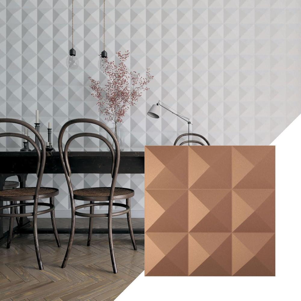 imageEkena Millwork WP20X20BEWH 19 58quotW x 19 58quotH Benson EnduraWall Decorative 3D Wall Panel Covers 267 Sq FtAged Copper