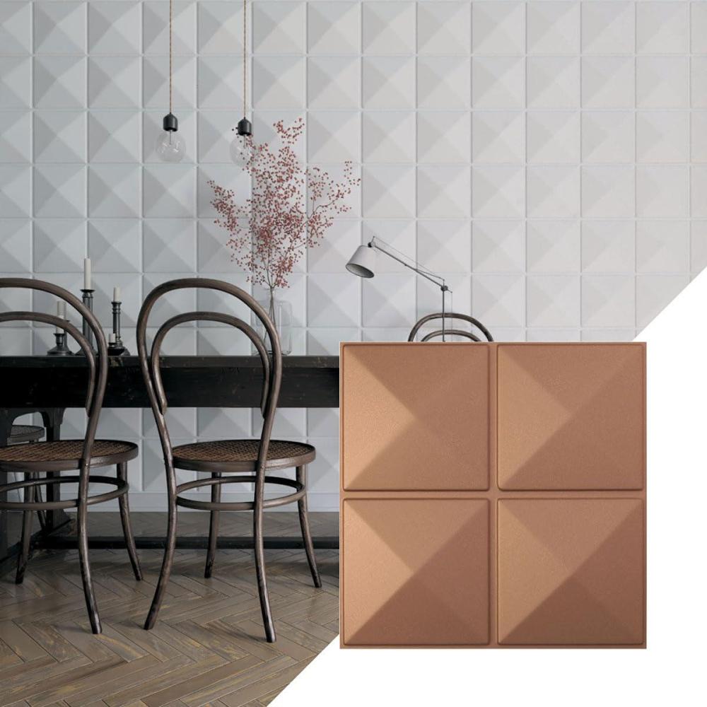imageEkena Millwork WP20X20RIWH 19 58quotW x 19 58quotH Richmond EnduraWall Decorative 3D Wall Panel Covers 267 Sq FtAged Copper