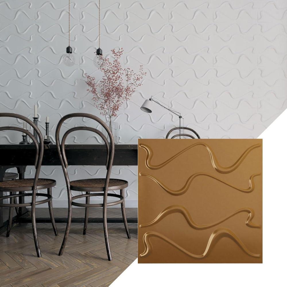 imageEkena Millwork WP20X20VEWH 19 58quotW x 19 58quotH Versailles EnduraWall Decorative 3D Wall Panel Covers 267 Sq FtVintage Gold