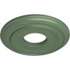 image12 38quotOD x 4quotID x 1 18quotP Classic Ceiling Medallion Fits Canopies up to 7 14quotAthenian Green Flat Finish