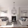 image12 38quotOD x 4quotID x 1 18quotP Classic Ceiling Medallion Fits Canopies up to 7 14quotCastle Stone Crackle Flat Finish