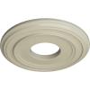 image12 38quotOD x 4quotID x 1 18quotP Classic Ceiling Medallion Fits Canopies up to 7 14quotClear Yellow Flat Finish