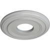 image12 38quotOD x 4quotID x 1 18quotP Classic Ceiling Medallion Fits Canopies up to 7 14quotFrost Flat Finish