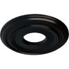 image12 38quotOD x 4quotID x 1 18quotP Classic Ceiling Medallion Fits Canopies up to 7 14quotJet Black Flat Finish