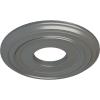 image12 38quotOD x 4quotID x 1 18quotP Classic Ceiling Medallion Fits Canopies up to 7 14quotSilver Metallic Series