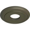 image12 38quotOD x 4quotID x 1 18quotP Classic Ceiling Medallion Fits Canopies up to 7 14quotWitch Hazel Flat Finish