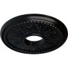 image13 78quotOD x 3 34quotID x 1 14quotP Tirana Ceiling Medallion Fits Canopies up to 4 34quotJet Black Flat Finish