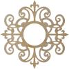 image16quotOD x 6 18quotID x 14quotT Eleanor Wood Fretwork Pierced Ceiling Medallion BirchHickory