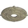 image18quotOD x 4quotID x 58quotP Attica Ceiling Medallion Fits Canopies up to 5quotCastle Stone Crackle Flat Finish