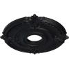 image18quotOD x 4quotID x 58quotP Attica Ceiling Medallion Fits Canopies up to 5quotSteel Gray Metallic Series