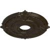 image18quotOD x 4quotID x 58quotP Attica Ceiling Medallion Fits Canopies up to 5quotStone Hearth Crackle Flat Finish