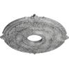 image18quotOD x 4quotID x 58quotP Attica Ceiling Medallion Fits Canopies up to 5quotUltra Pure White Crackle Flat Finish