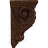 image2 14quotW x 2 14quotD x 4 14quotH Extra Small Acanthus Wood Corbel AlderMahogany