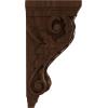 image2 14quotW x 2 14quotD x 4 14quotH Extra Small Acanthus Wood Corbel AlderMahogany