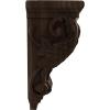 image2 14quotW x 2 14quotD x 4 14quotH Extra Small Acanthus Wood Corbel AlderWalnut