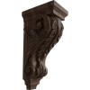 image2 14quotW x 2 14quotD x 4 14quotH Extra Small Acanthus Wood Corbel AlderWalnut
