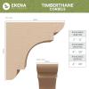 image2quotW x 4quotD x 12quotH Thin Mediterranean Rough Cedar Woodgrain TimberThane Corbel Primed Tan10in W x 20in D x 20in H