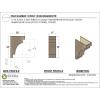 image2quotW x 4quotD x 12quotH Thin Mediterranean Rough Cedar Woodgrain TimberThane Corbel Primed Tan11in W x 22in D x 33in H