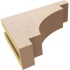 image2quotW x 4quotD x 12quotH Thin Mediterranean Rough Cedar Woodgrain TimberThane Corbel Primed Tan3in W x 9in D x 6in H