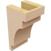 image2quotW x 4quotD x 12quotH Thin Mediterranean Rough Cedar Woodgrain TimberThane Corbel Primed Tan4in W x 4in D x 8in H
