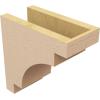 image2quotW x 4quotD x 12quotH Thin Mediterranean Rough Cedar Woodgrain TimberThane Corbel Primed Tan5in W x 10in D x 10in H