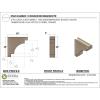 image2quotW x 4quotD x 12quotH Thin Mediterranean Rough Cedar Woodgrain TimberThane Corbel Primed Tan5in W x 20in D x 20in H