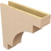 image2quotW x 4quotD x 12quotH Thin Mediterranean Rough Cedar Woodgrain TimberThane Corbel Primed Tan5in W x 20in D x 20in H