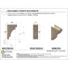 image2quotW x 4quotD x 12quotH Thin Mediterranean Rough Cedar Woodgrain TimberThane Corbel Primed Tan7in W x 14in D x 21in H