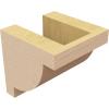 image2quotW x 4quotD x 4quotH Classic Alpine Rough Cedar Woodgrain TimberThane Corbel Primed Tan4in W x 4in D x 4in H