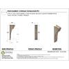 image3quotW x 6quotD x 9quotH Classic Hughes Rough Cedar Woodgrain TimberThane Corbel Primed Tan6in W x 12in D x 36in H