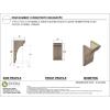image3quotW x 6quotD x 9quotH Classic Hughes Rough Cedar Woodgrain TimberThane Corbel Primed Tan7in W x 7in D x 14in H