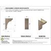image3quotW x 6quotD x 9quotH Classic Hughes Rough Cedar Woodgrain TimberThane Corbel Primed Tan9in W x 18in D x 27in H